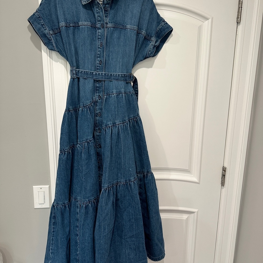 ZARA Blue Denim Maxi Dress